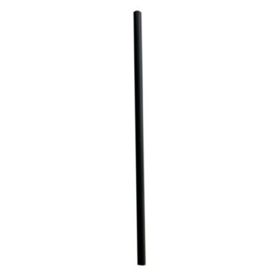 Giant Straws, 7.75", Polypropylene, Black, 150/Pack, 10 Packs/Carton