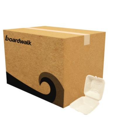 Molded Fiber Pfas-Free Food Containers, 6 x 6 x 3.19, Tan, Sugarcane, 500/Carton