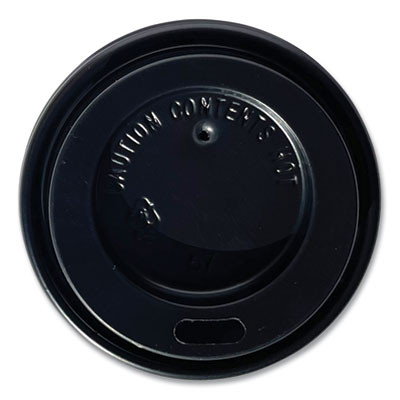 Hot Cup Lids, Fits 4 Oz Hot Cups, Plastic, Black, 1,000/Carton