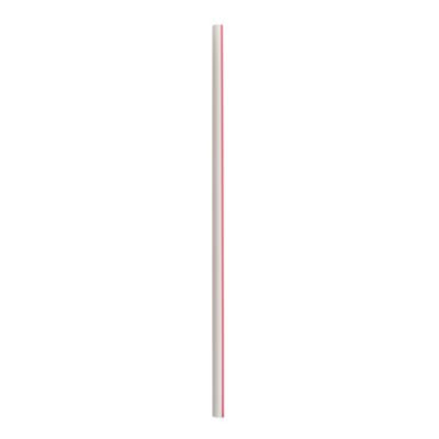 Jumbo Straws, 7.75", Polypropylene, Red/White Striped, 250/Pack, 50 Packs/Carton
