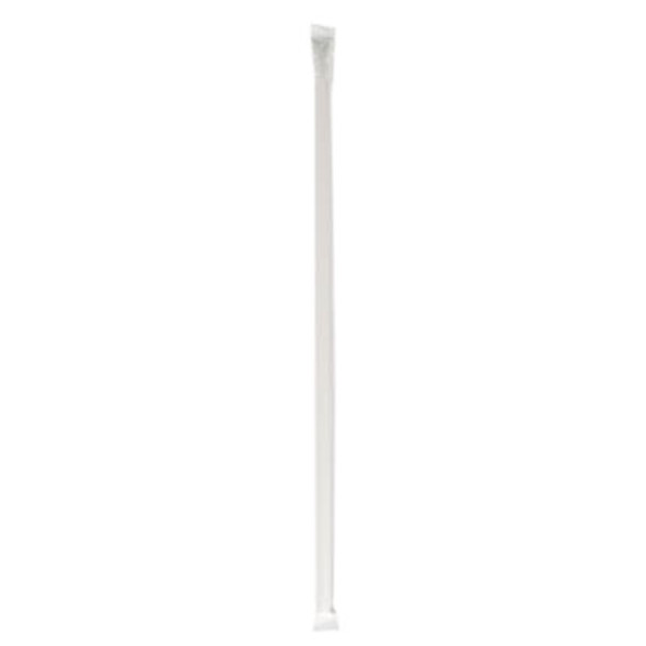 Wrapped Jumbo Straws, 10.25", Polypropylene, Red/White Striped, 500/Pack, 4 Packs/Carton