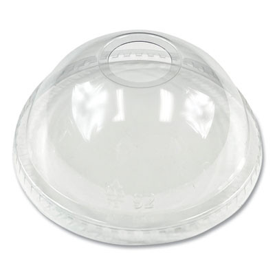 Pet Cold Cup Dome Lids, Fits 9 Oz To 10 Oz Cold Cups, Plastic, Clear, 1,000/Carton