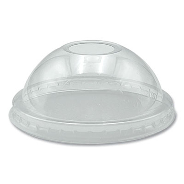 Pet Cold Cup Dome Lids, Fits 9 Oz To 10 Oz Cold Cups, Plastic, Clear, 100/Pack