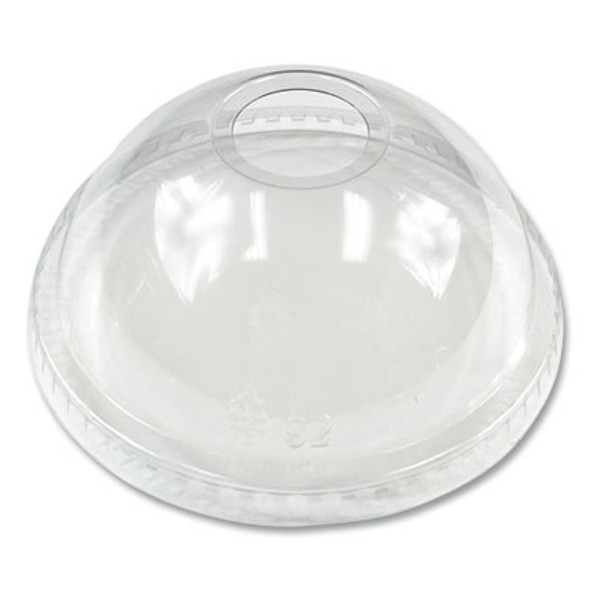 Pet Cold Cup Dome Lids, Fits 9 Oz Squat/12 Oz Cold Cups, Plastic, Clear, 1,000/Carton