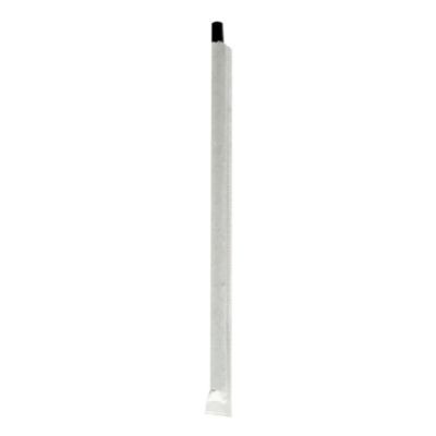 Wrapped Jumbo Paper Straws, 7.75", Paper, Black, 320/Pack, 4 Packs/Carton