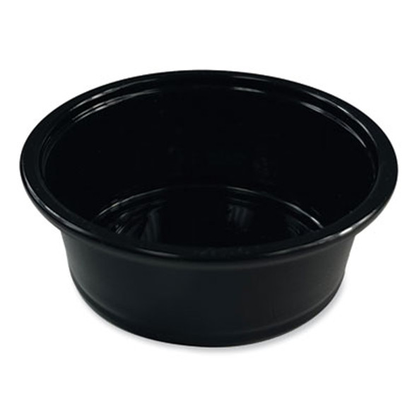 Souffle/Portion Cups, 1.5 Oz, Plastic, Black, 2,500/Carton