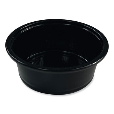 Souffle/Portion Cups, 1.5 Oz, Plastic, Black, 2,500/Carton