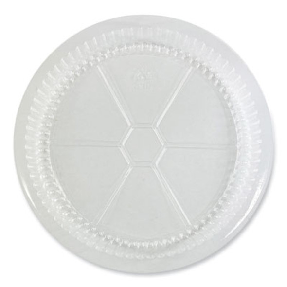 Round Aluminum To-Go Container Lids, Dome Lid, 9" Diameter, Clear, Plastic, 500/Carton