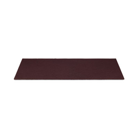Deep Scrub Pads, 20 x 14, Maroon, 10/Carton