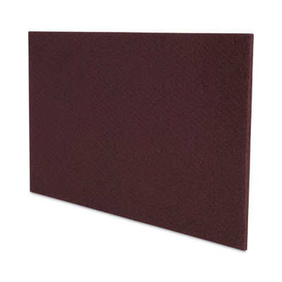 Deep Scrub Pads, 28 x 14, Maroon, 10/Carton