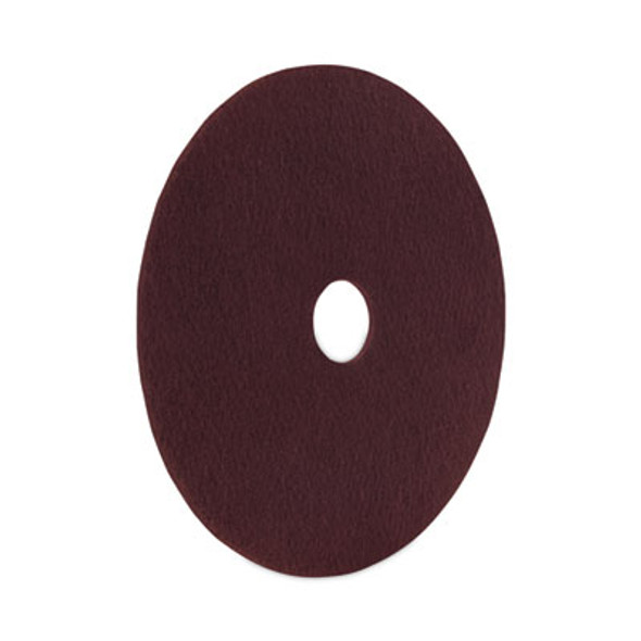 Deep Scrub Pads, 20" Diameter, Maroon, 10/Carton