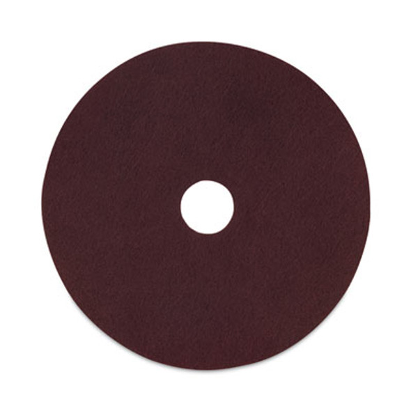 Deep Scrub Pads, 20" Diameter, Maroon, 10/Carton