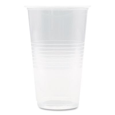 Translucent Plastic Cold Cups, 20 Oz, Clear, 1,000/Carton