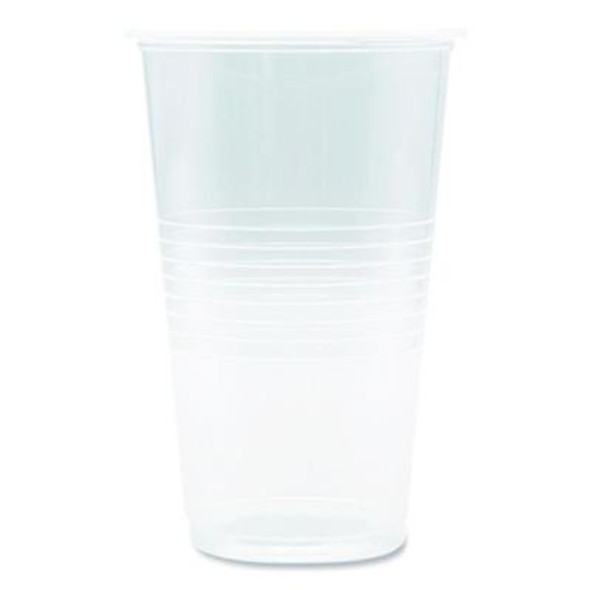 Translucent Plastic Cold Cups, 20 Oz, Clear, 50/Pack