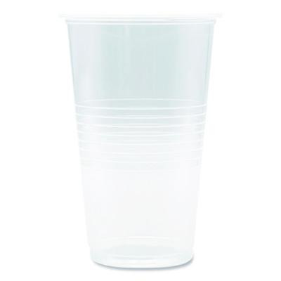 Translucent Plastic Cold Cups, 20 Oz, Clear, 50/Pack