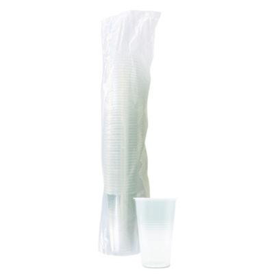 Translucent Plastic Cold Cups, 20 Oz, Clear, 50/Pack