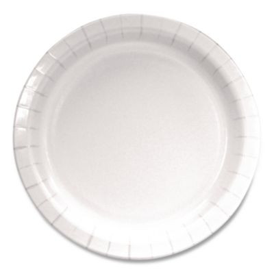 Paper Dinnerware, Plate, 9" Dia, White, 1,000/Carton