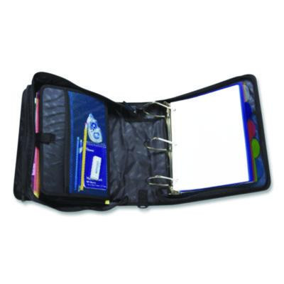 King Size Mighty Zip Tab Binder, 3 Rings, 4" Capacity, 11 X 8.5, Red