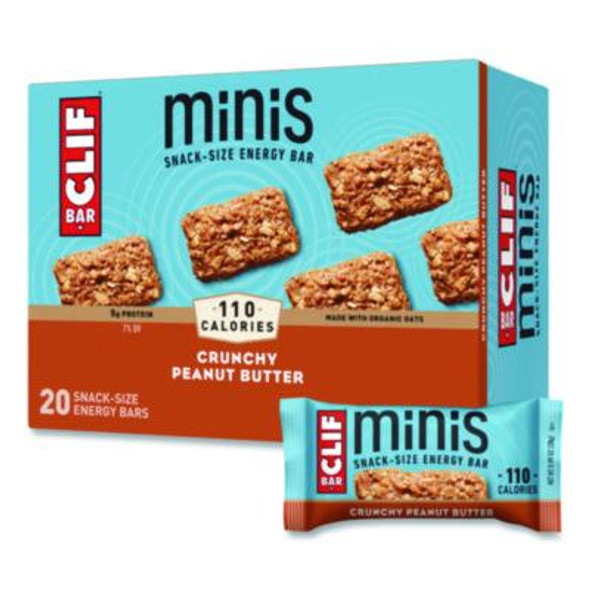 Energy Bar, Mini Crunchy Peanut Butter, 0.99 Oz Bar, 20/Box