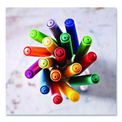 Ultimate Fine Point Porous Point Pen, Stick, Fine 0.4 Mm, Assorted Ink Colors, White Barrel, 30/Set