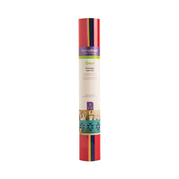 Everyday Iron-On Material For Assorted Surfaces, 12 x 12, Assorted Colors, 6/Pack