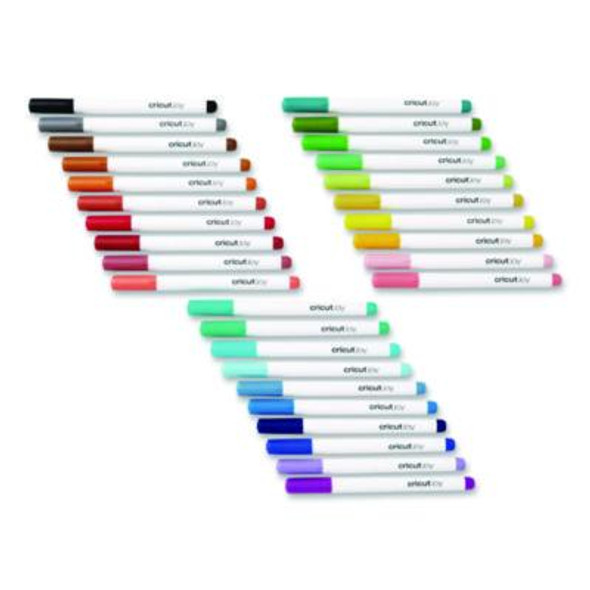 Joy Porous Point Pen, Stick, Fine 0.4 Mm, Assorted Ink Colors, White Barrel, 30/Set