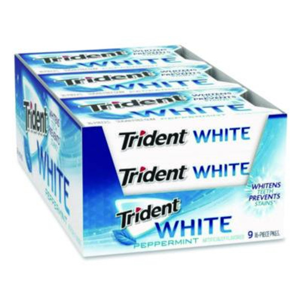 Sugar-Free Gum, Peppermint, 12 Sticks/Pack, 9 Packs/Box