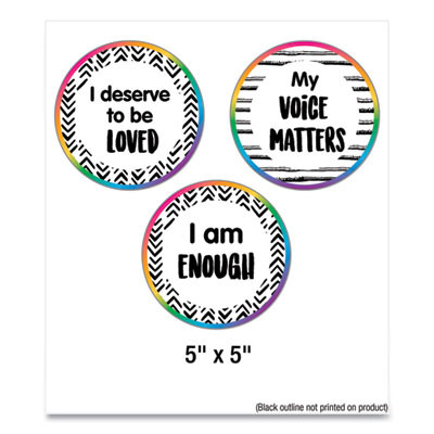 Motivational Bulletin Board Sets, Affirmation Station, 13.8" x 16", Multicolor, 32/Set