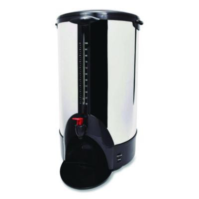 Home/Business 100-Cup Double-Wall Percolating Urn, Stainless Steel