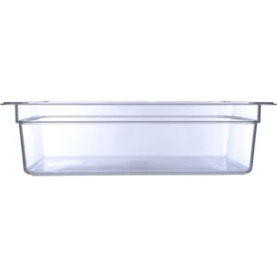 Storplus Polycarbonate Food Pan, 19.4 Qt, 12.5 x 20.75 x 6, Clear, Plastic