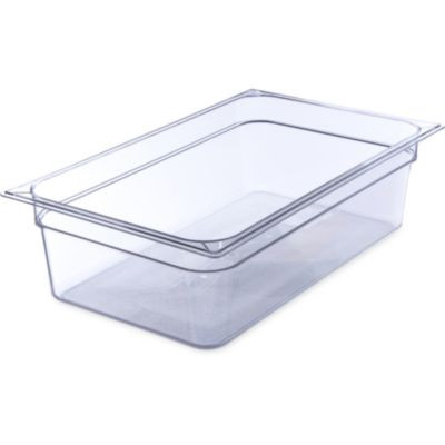 Storplus Polycarbonate Food Pan, 19.4 Qt, 12.5 x 20.75 x 6, Clear, Plastic