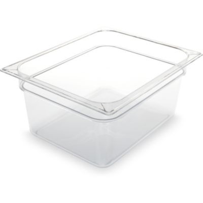 Storplus Polycarbonate Food Pan, 8.7 Qt, 10.38 x 12.75 x 6, Clear, Plastic