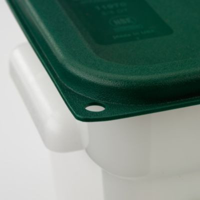 Squares Food Storage Container Lid, 7.31 x 7.31 x 0.63, Forest Green, Plastic