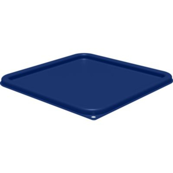 Squares Food Storage Container Lid, 11.38 x 11.38 x 0.63, Blue, Plastic