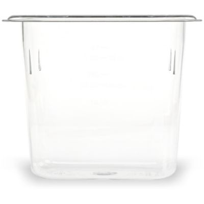 Storplus Polycarbonate Food Pan, 1.4 Qt, 4.25 x 6.93 x 6, Clear, Plastic