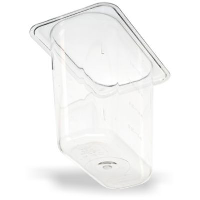 Storplus Polycarbonate Food Pan, 1.4 Qt, 4.25 x 6.93 x 6, Clear, Plastic
