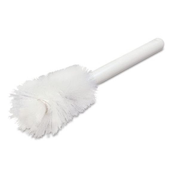 Sparta Handle Bottle Brush For Pint Bottles, White Polyester Bristles, 4.5" Brush, 7.5" White Plastic Handle 12/Carton