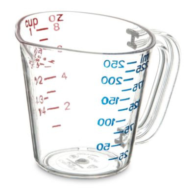 Commercial Measuring Cup, 1 Cup, Plastic, Clear