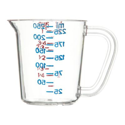 Commercial Measuring Cup, 1 Cup, Plastic, Clear