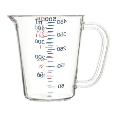 Commercial Measuring Cup, 1 Pt, Plastic, Clear