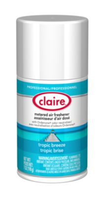 Metered Air Freshener, 7 Oz Aerosol Spray, Tropic Breeze, 12/Carton