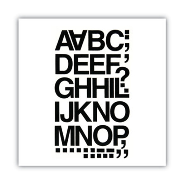 Press-On Vinyl Self-Adhesive Numbers And Uppercase Letters, 1.5" Tall, Black Characters, 37 Pieces