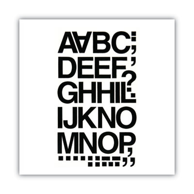 Press-On Vinyl Self-Adhesive Numbers And Uppercase Letters, 1.5" Tall, Black Characters, 37 Pieces