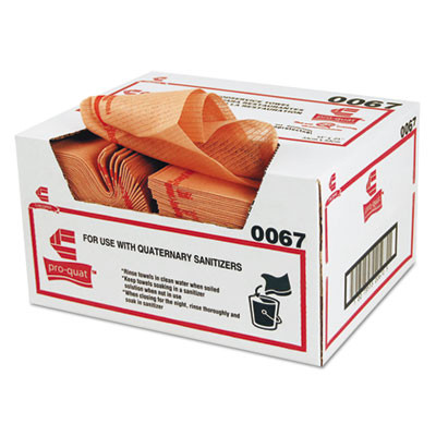 Pro-Quat Food Service Towels, Medium Duty, 13 X 21, Red, 150/Carton