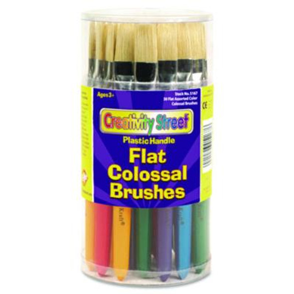 Colossal Brush, Natural Bristle, Flat Profile, 30/Set