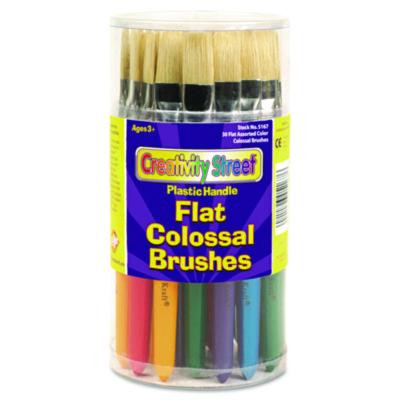 Colossal Brush, Natural Bristle, Flat Profile, 30/Set