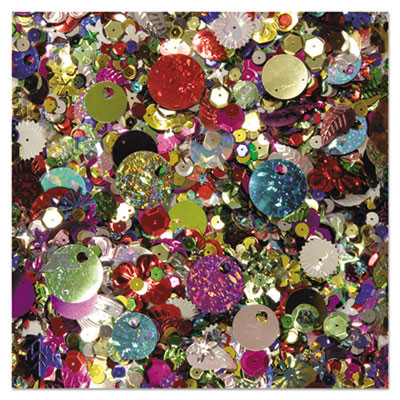 Sequins And Spangles, Assorted Metallic Colors, 4 Oz/Pack