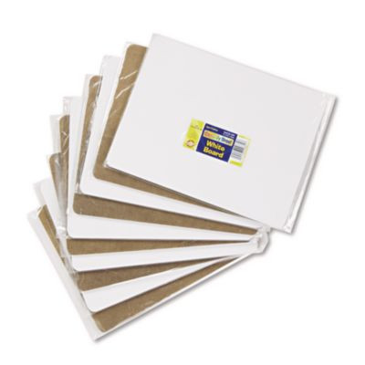 Dry Erase Student Boards, 12" x 9", White Surface, 10/Set