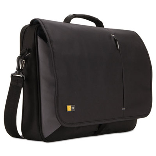 Laptop Messenger, Fits Devices Up To 17", Dobby Nylon, 3.37 x 17.75 x 13.75, Black