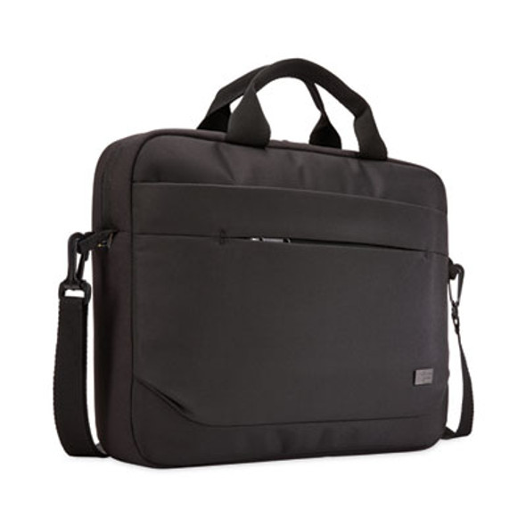 Advantage Laptop Attache, Fits Devices Up To 14", Polyester, 14.6 x 2.8 x 13, Black